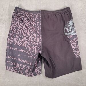 Joe‎ Boxer Board Shorts Skull Graphic Swim Trunks Draw String Mens Size Med